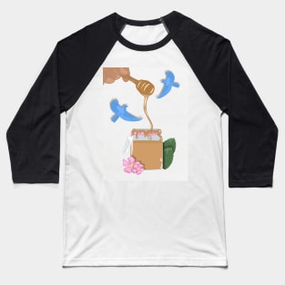 Bluebirds & A Jar of Honey | Daylight Baseball T-Shirt
